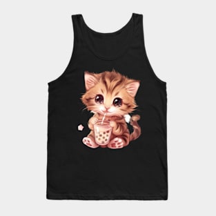 Boba Cat Wonderland Tank Top